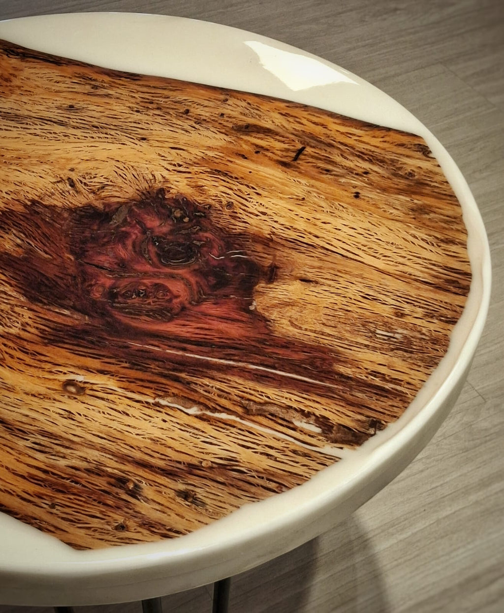 Metallic Round Side Table