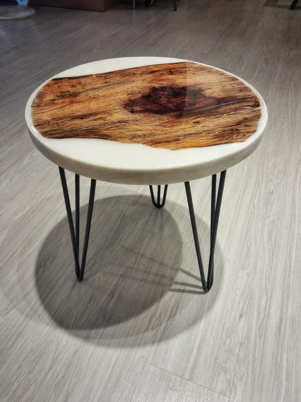 Metallic Round Side Table