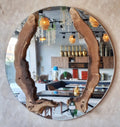 Live Edge Oak Wood Mirror