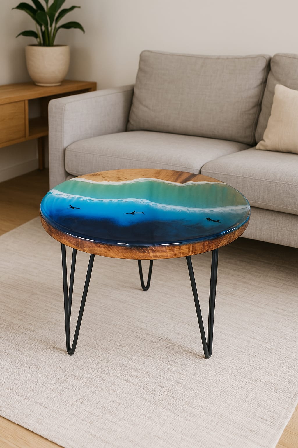 Epoxy Coating Sea View Top 18 Inch